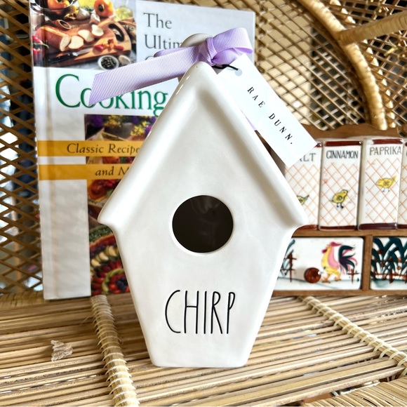 Rae Dunn Other - New! Rae Dunn "CHIRP" Garden Decor Birdhouse Hanging Bird House